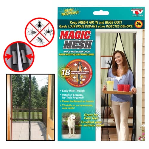 Hands Free Magnetic Screen Door , Curtain Keeps Bugs Out